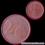 Moneda de 2 céntimos acuñada en Italia en el año 2002