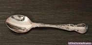 Vendo cuchara de caf vintage de placa de plata rodd, pesa 20 gr.mide casi 12 cm