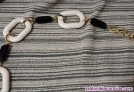 Fotos del anuncio: Collar largo de plastico blanco(grueso) y negro(cilindro), cadena de eslabones 