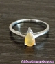 Vendo anillo de plata 925 ,tggc con cuarzo ctrino de forma triangular