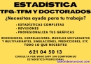 Fotos del anuncio: Estadstica TFG - TFM- Doctorado / Trabajos