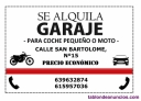 ALQUILADO - Alquiler de Garaje en calle San Bartolom, 15
