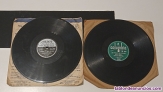 2 discos de vinilos shellac de 1957,10,78 rpm,impreso en reino unido,musica roc