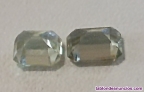 2 gemas zircon naturales,corte esmeralda pesan 2,87 ct,color amarillo,
