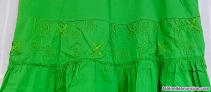 Fotos del anuncio: Falda de verano algodn verde con bordades flores T/38 M.