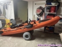 Vendo kayak con pedales y motor elctrico, batera y ruedas