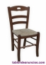 Oferta silla muy resistente madera maciza color nogal elegante