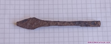 Antigua roma hierro,instrumento raro con forma de cuchara del siglo i -iii a.c.