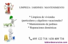 Limpieza / Jardines / Check in-out