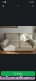 Sofa de piel color beis, 195 cms.