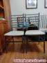 Fotos del anuncio: 2  sillas  de  hierro  tapizadas  25  €