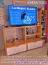 Mueble salon con estanteria vertical a juego