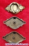 3 Tiradores de bronce con anilla circular 