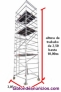 Torre andamio 3x3 altura 10m