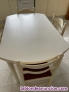Fotos del anuncio: Mesa cocina extensible, lacada blanco, en buen estado.