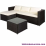 Conjunto sof 3 plazas + mesa de jardn