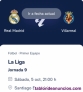 Entrada Real Madrid VS Villarreal 