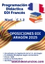 Vendo Programacin Didctica EOI Francs para ARAGN 2025