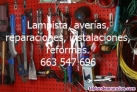 Lampista. Averas e instalaciones.