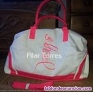 BOLSA GRANDE LACOSTE Joy de LACOSTE EN LONA BLANCA Y APLIQUES FUCSIA EDICIN LIM