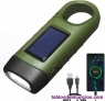 Linterna LED recargable por e. Solar, USB o manual