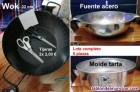 Fotos del anuncio: Wok- + ensaladera acero + molde tarta + tijeras	15,90