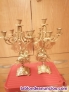 Candelabro antiguo de bronce vintage