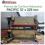 PLEGADORA HIDRAULICA DE PLACA MARCA PACIFIC 12' x 225 TONELADAS