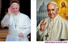 Papa francisco. Cuadro con bastidor 