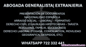 Abogada generalista | extranjeria | clausulas hipotecarias| civil| laboral| 