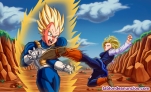 Dragon ball  vegeta y androide 18- lona 50 x 30
