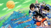 Son goku, vegeta, krilin, gohan en planeta namek - lona 200 x 120