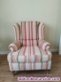 Silln orejero tela rayas multicolor