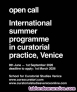 At the venice biennale summer school in curatorial studies, venice open call 