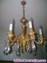 Venta l�mpara antigua bronce y cristal