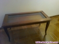 Fotos del anuncio: Vendo mesa centro de madera y cristal 