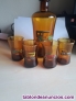 Juego de botella y vasitos de cristal