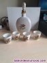 Juego de botella y vasitos de ceramica