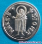 Moneda medieval monarca y flor de lis plata