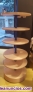 Mueble expositor redondo tipo tarta Tower Display como nuevo�Azul�Metal y Madera