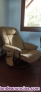 Sillon masajes en cuero amarillo  o butaca relax