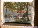 �leo sobre lienzo Ramblas de Barcelona firma ilegible hacia 1940 (Valor 300�)