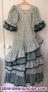 Vestido Flamenca Verde y Blanco